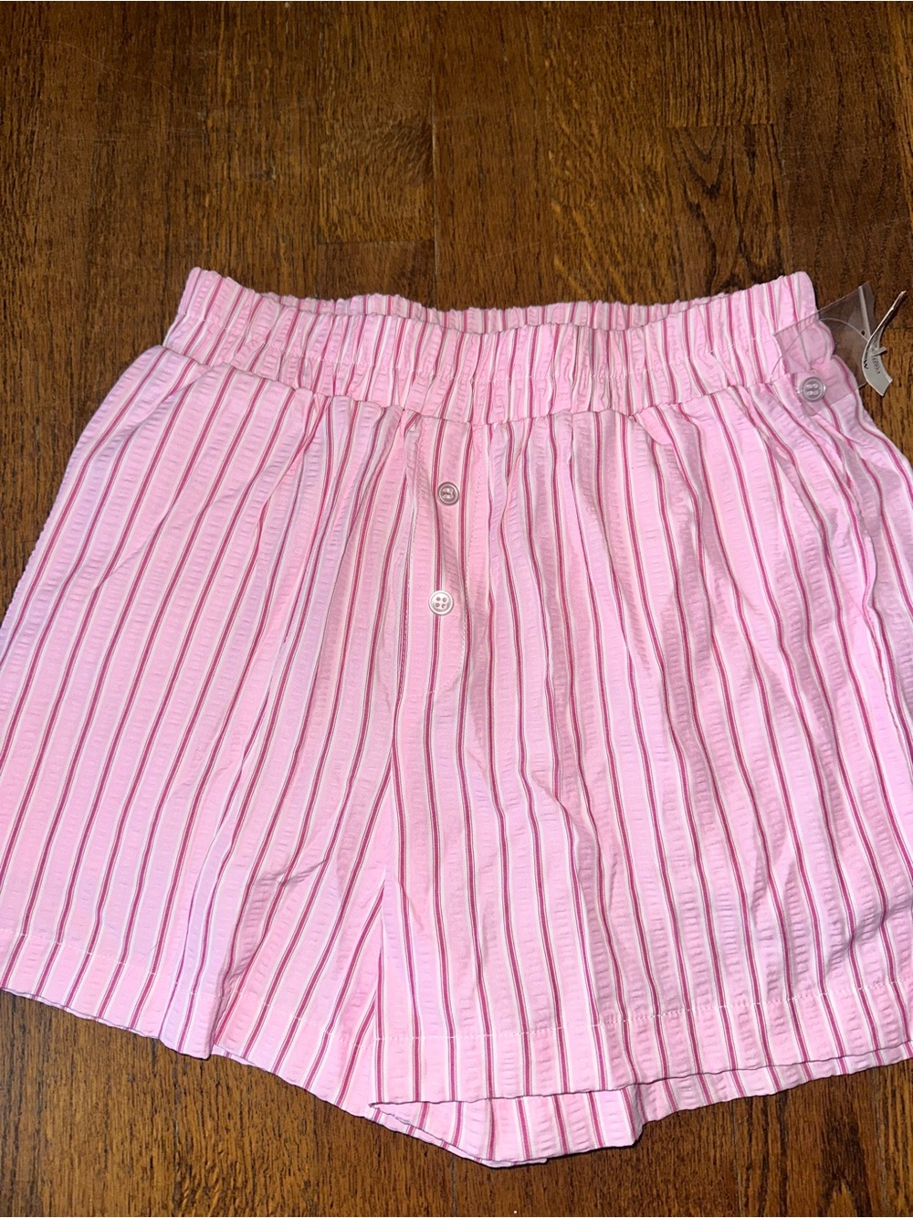 HG Pink Striped Women’s Elastic Waist Sleep Boxer Shorts - NWT XS